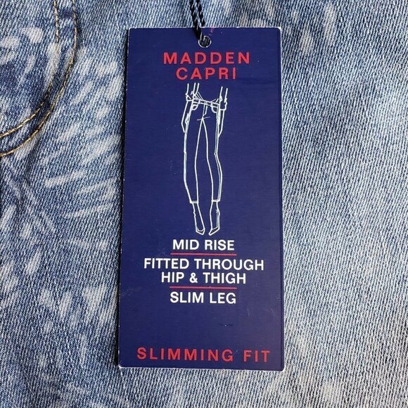 Chaps Madden Capri Jeans Size 10P 30X20 Super Stretch Slimming Beach View - Picture 3 of 10